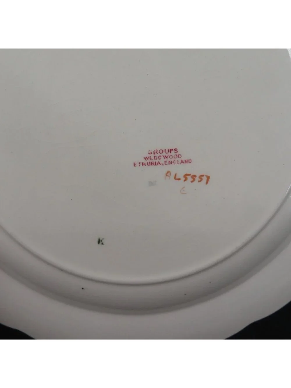 Wedgwood Ethuria England AL5557 Oriental Flower Floral Bird Scallop Edge Plate